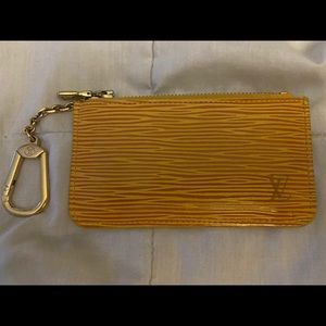 Authentic LV Yellow  Epi Pochette Cles Coin